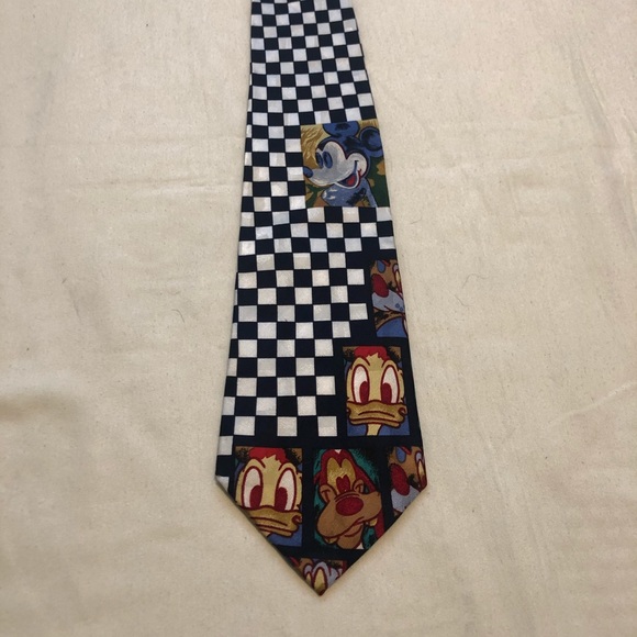 Vintage Mickey Mouse & Friends Checkered Tie - Picture 1 of 3
